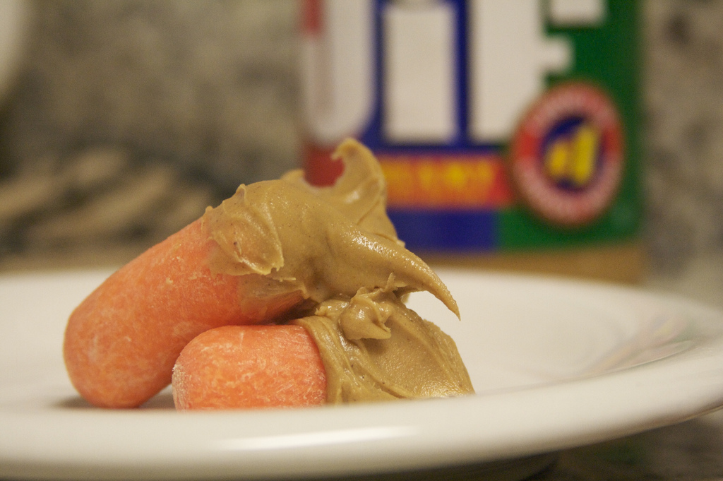 Baby Carrots and Peanut Butter